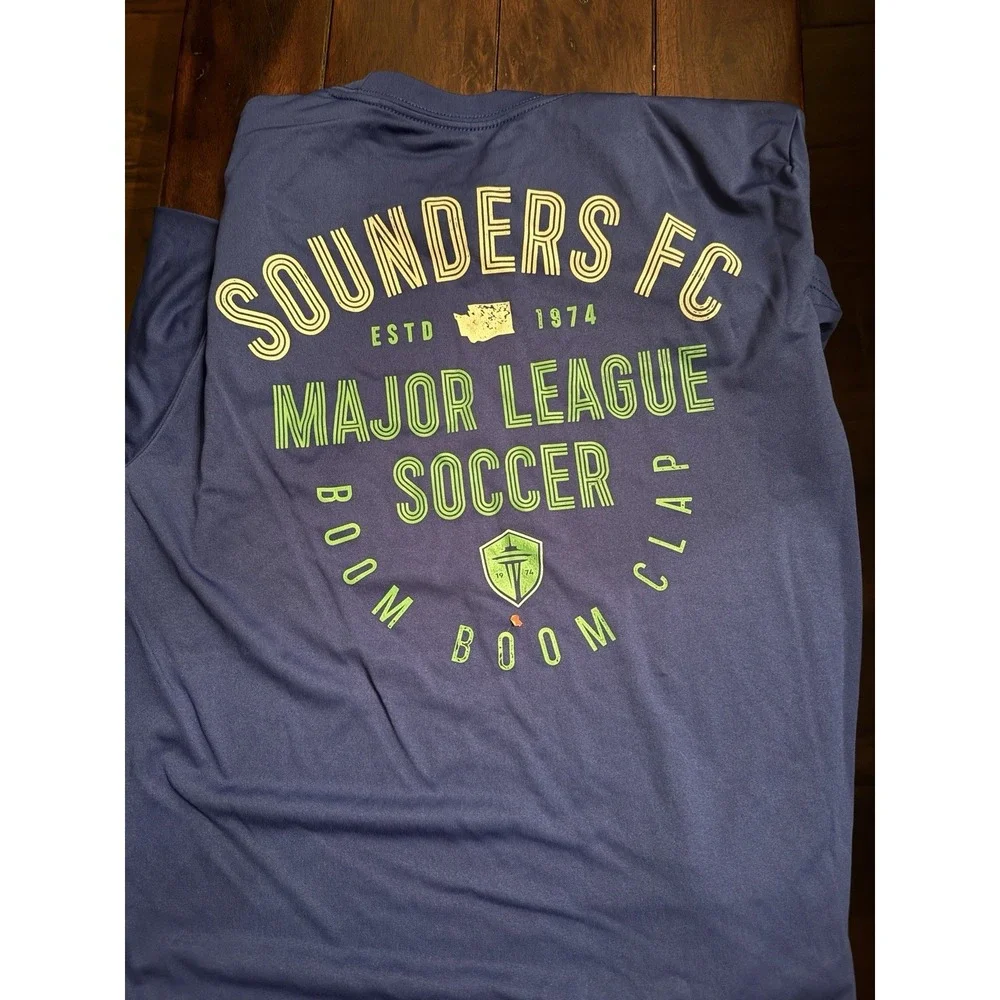 Adidas Seattle Sounders FC MLS Youth XS Blue Pregame Soccer Shirt IM5307 NWT